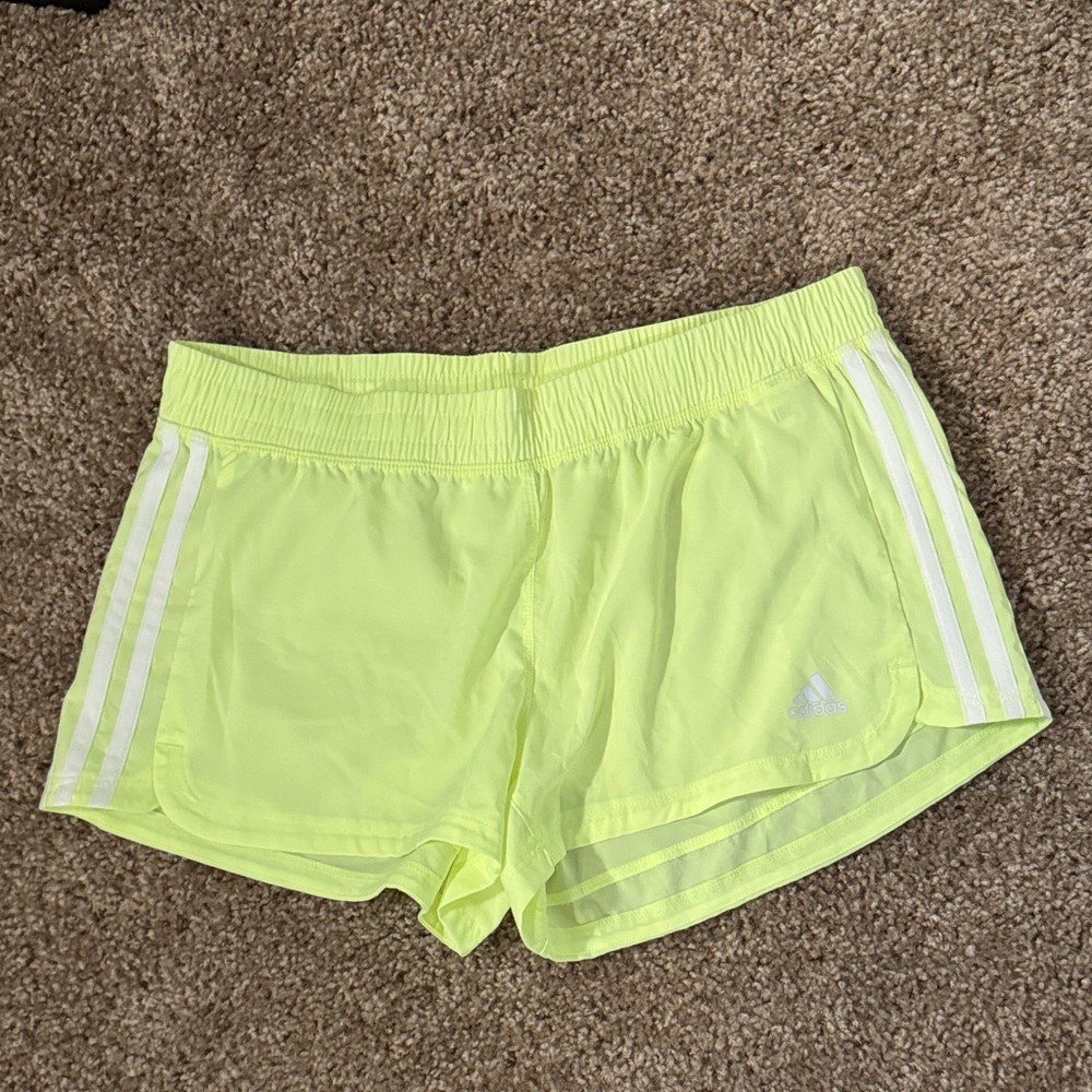 Adidas Women's Bright Yellow Athletic Shorts